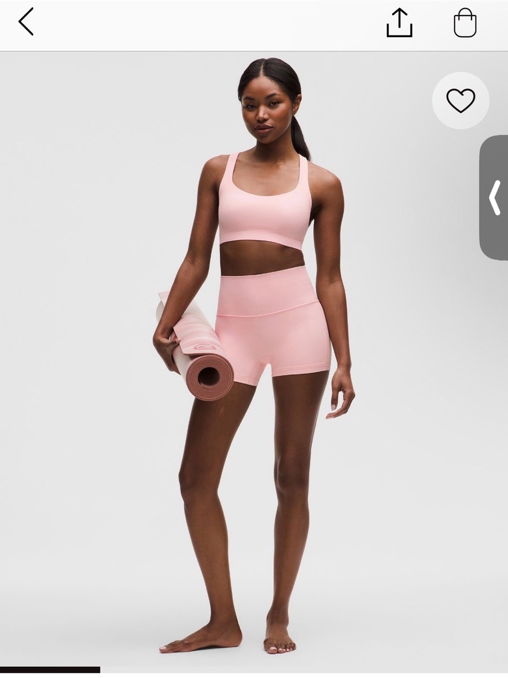 lululemon athletica Light Pink High-Rise Athletic Shorts